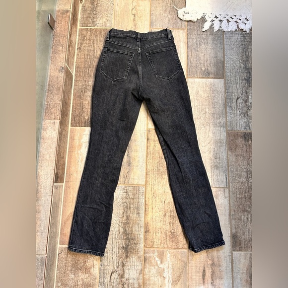 Abercrombie The 90s Slim Straight Curve Love Black Jeans Crossover Sz 2 Short - Picture 8 of 8